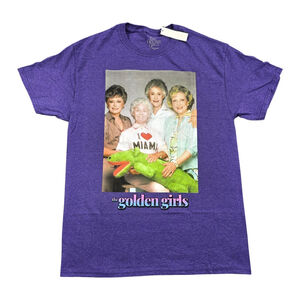 The Golden Girls Shirt Mens Medium Purple Graphic TV Show Photo Crewneck
